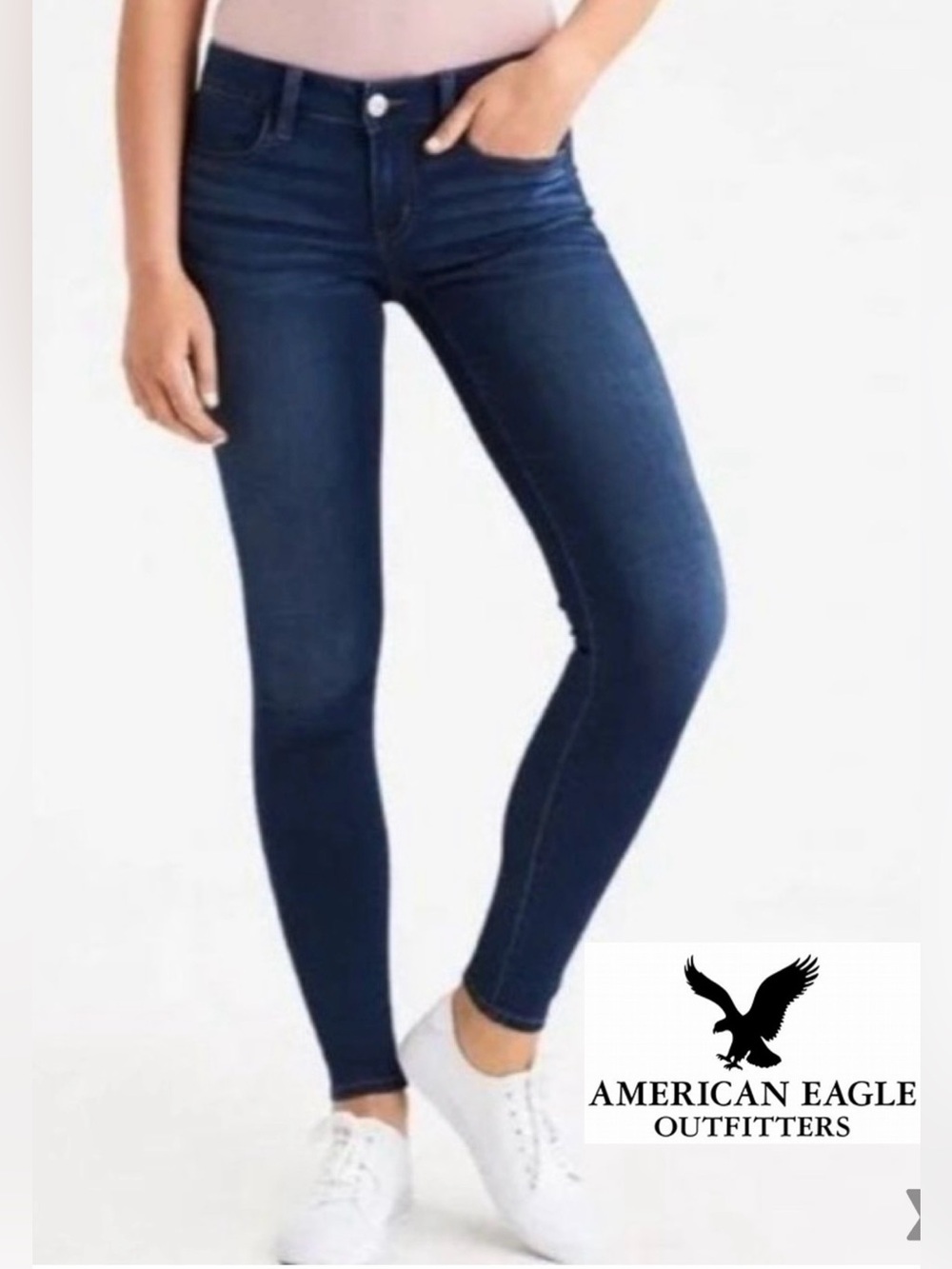 American Eagle Outfitters Women’s Sz 4 Dk Wash Stretch‎ Jegging